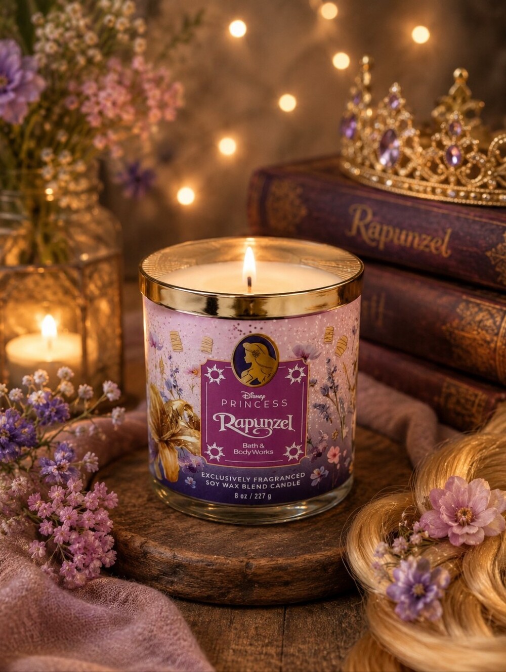 Bath & Body Works Disney Princess Rapunzel Single Wick Candle NIB